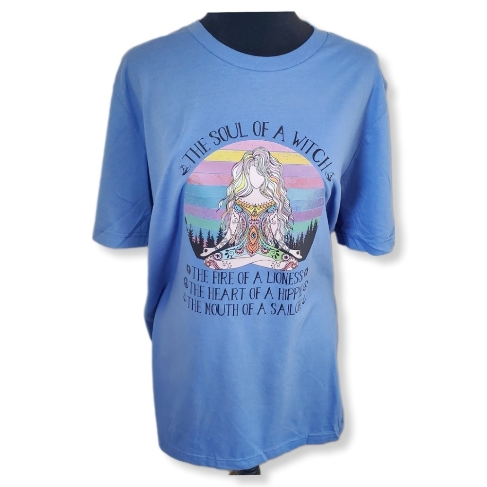 NWOT The Soul of a Witch Colorful Bella + Canvas Short Sleeve TShirt Sz L
